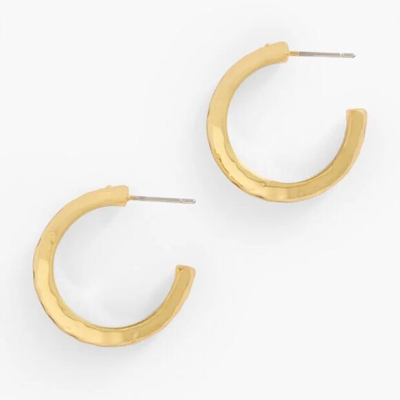 Talbots Hammered Hoop Earrings - NEW WITH TAG - Picture 1 of 3